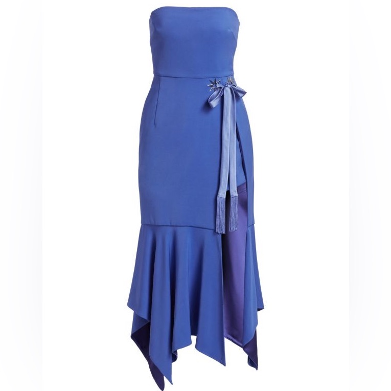 Jonathon Simkhai Star Embelish Crepe Bandeau Dress